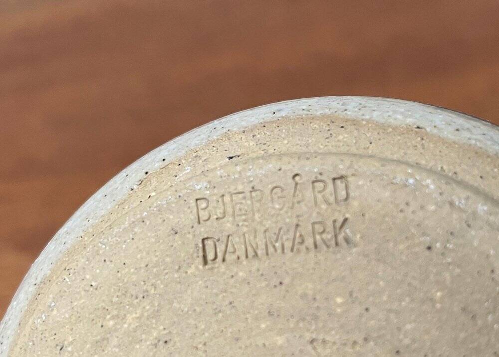 Mid-century Danish studio ceramic oil lamp by Bjergard, 1960s.