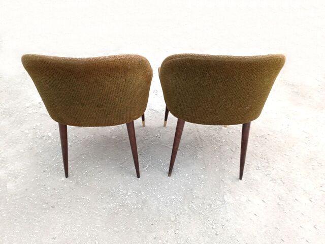 Paire de fauteuils cocktail vintage, 1950