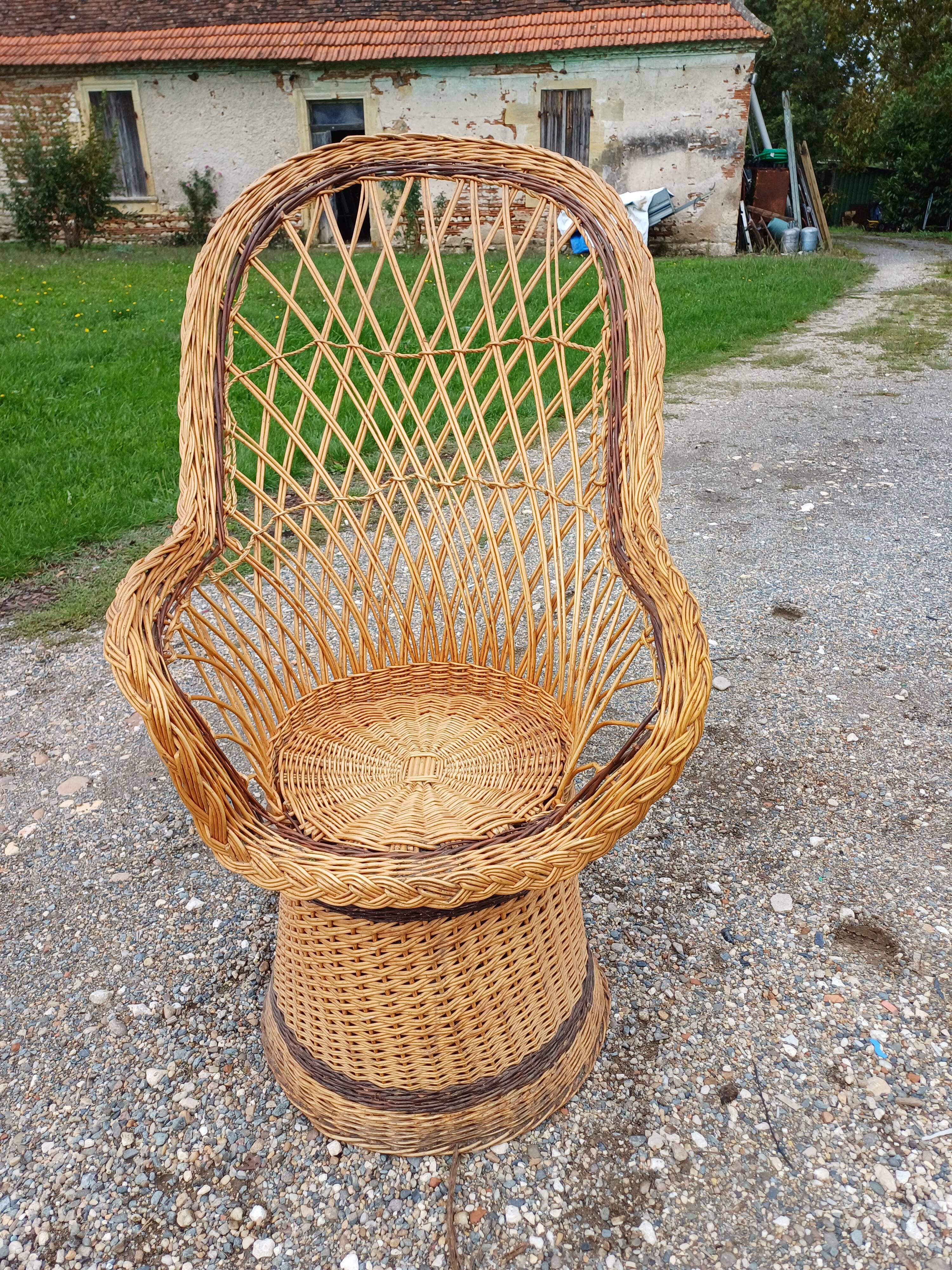 Emmanuelle wicker armchair