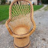 Emmanuelle wicker armchair