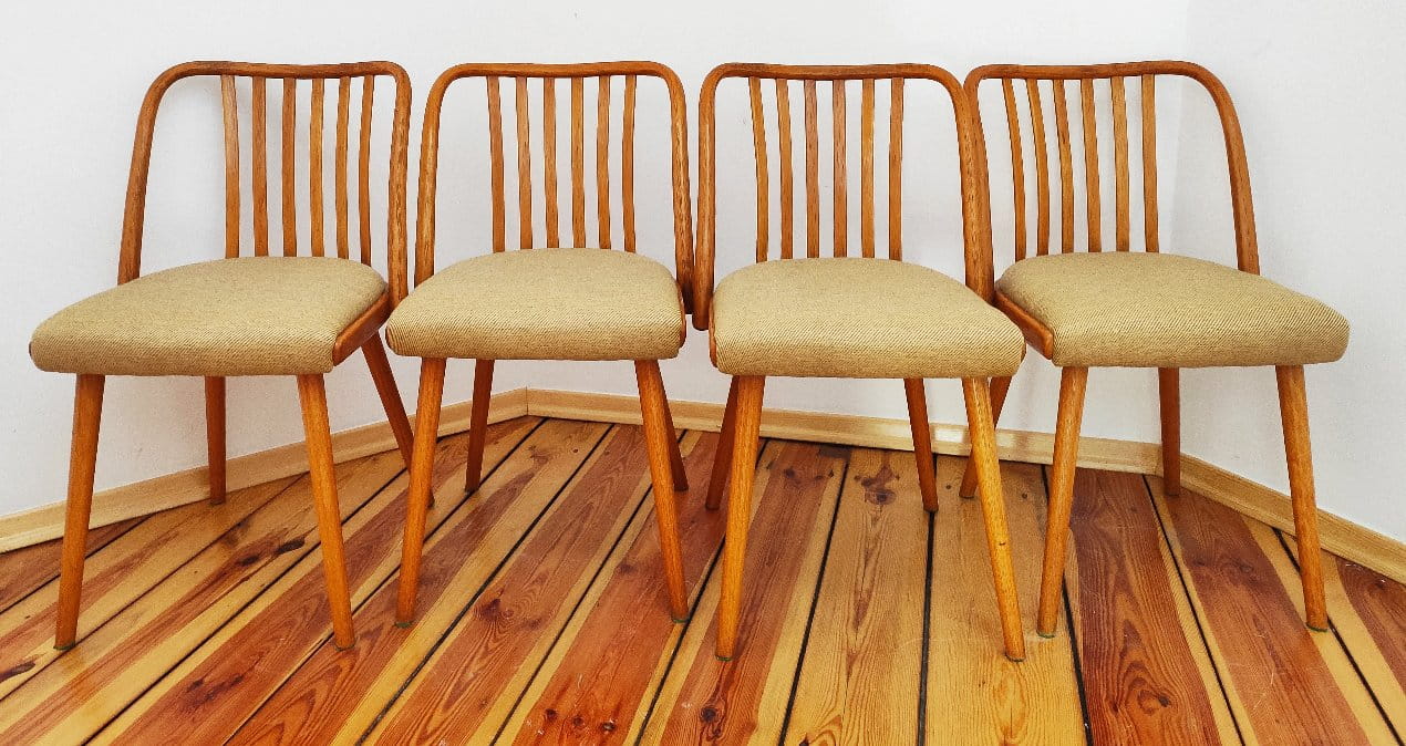 Set of Four Chairs by A. Suman for Tatra Nabytok, Czechoslovakia, 1960s