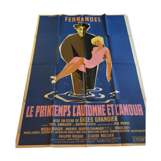 120x160 movie poster "Spring, Autumn and Love" with Fernandel 1955