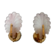 Pair of wall lamps glass sheet