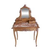 Coiffeuse noyer sculpte style louis xv rocaille 1900