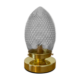 Vintage glass globe table lamp