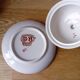 Hand-painted ceramic bell butter dish. Poland