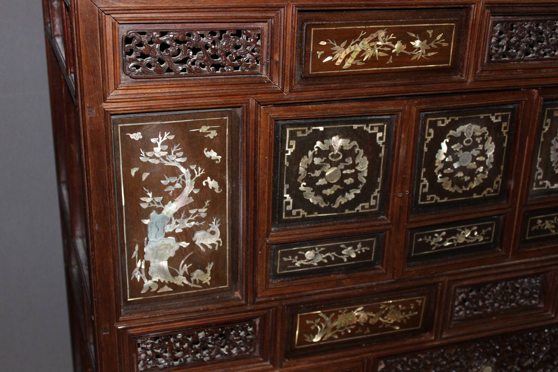 Indochinese Cabinet with Mother-of-Pearl Inlay, late 19th century