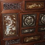 Indochinese Cabinet with Mother-of-Pearl Inlay, late 19th century