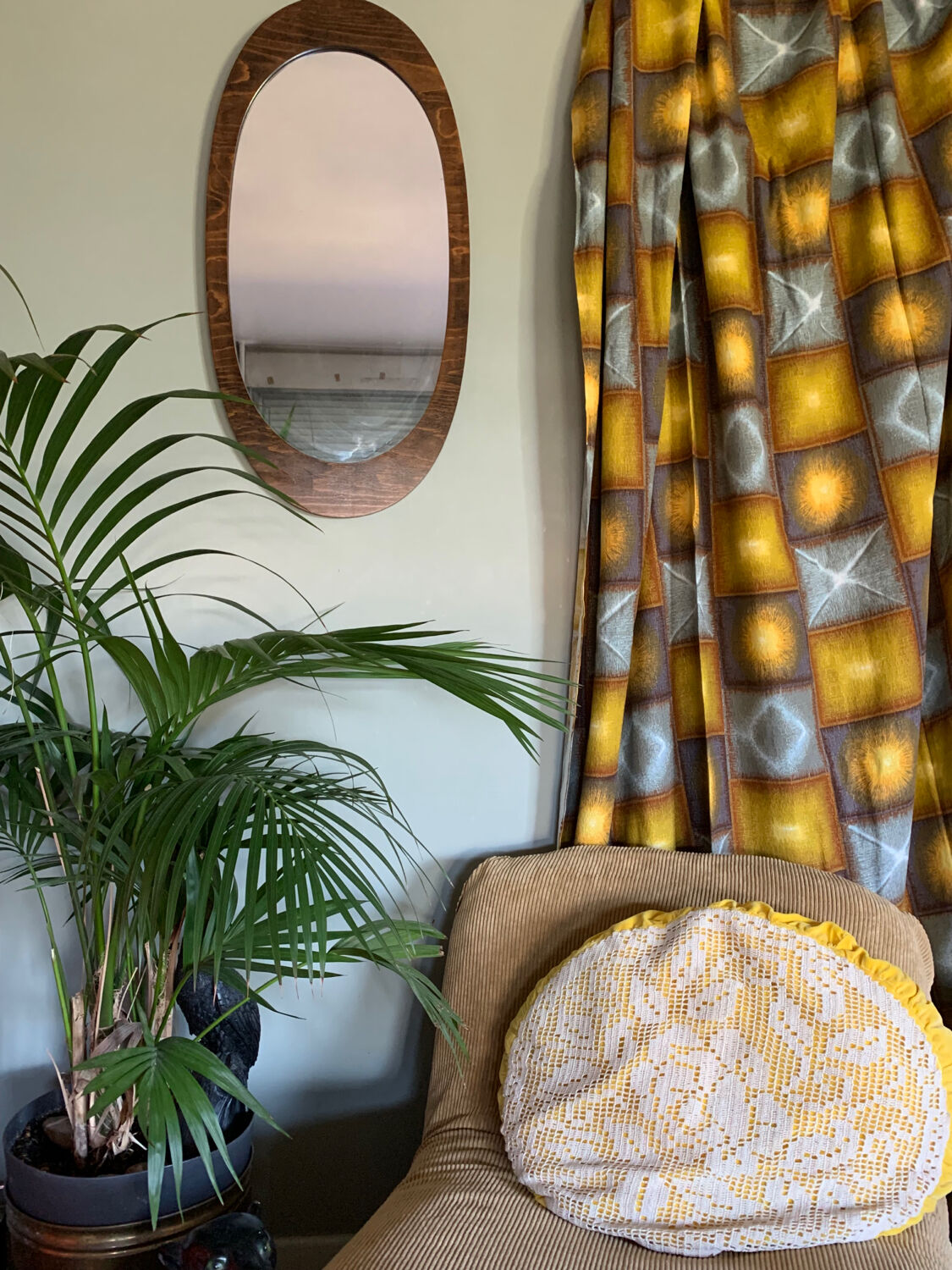 60s mirror in Italian wood