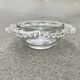 Glass salad bowl with beaded rim, 1900, Art Deco glass salad bowl in the shape of a flower