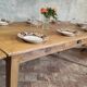 Large authentic farmhouse table made of solid French oak.