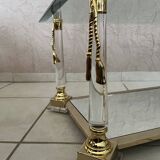 Hollywood Regency Glass Coffee Table