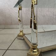 Hollywood Regency Glass Coffee Table
