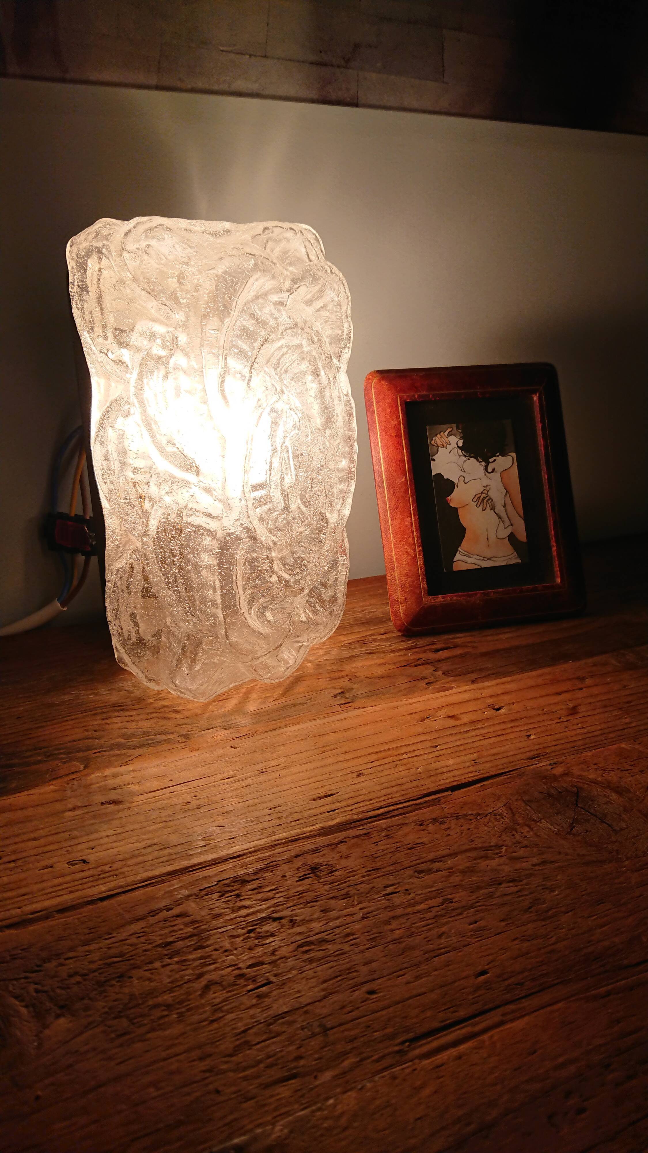 70s 1970s glass ceiling light