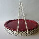 Serving tray in ceramic by Yvon Roy and metal from the 1950s