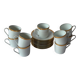 Limoges porcelain coffee service, gilded with gold leaf