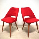 Pair of "fluffy" barrel chairs