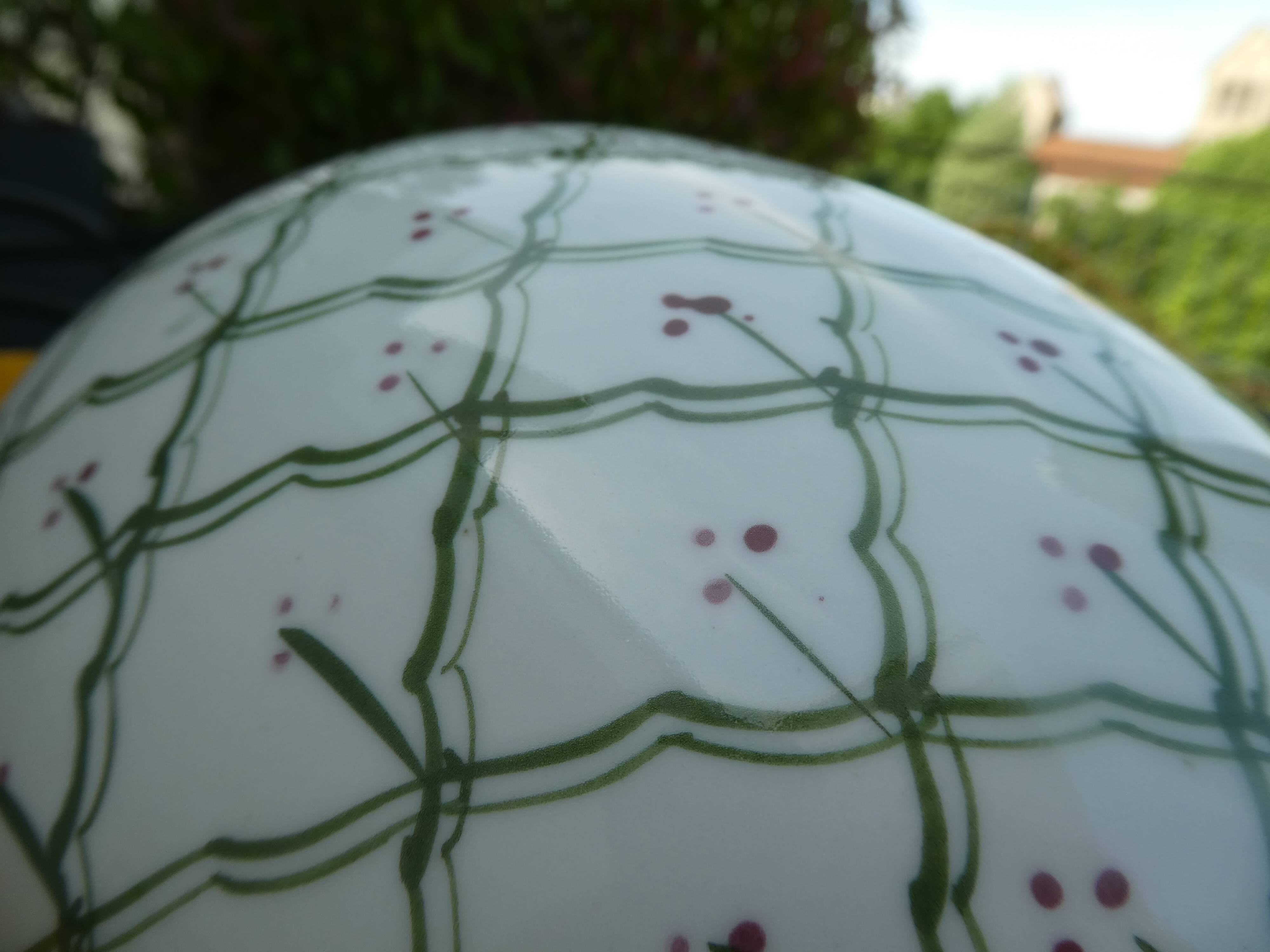 Hand-painted porcelain lamp foot