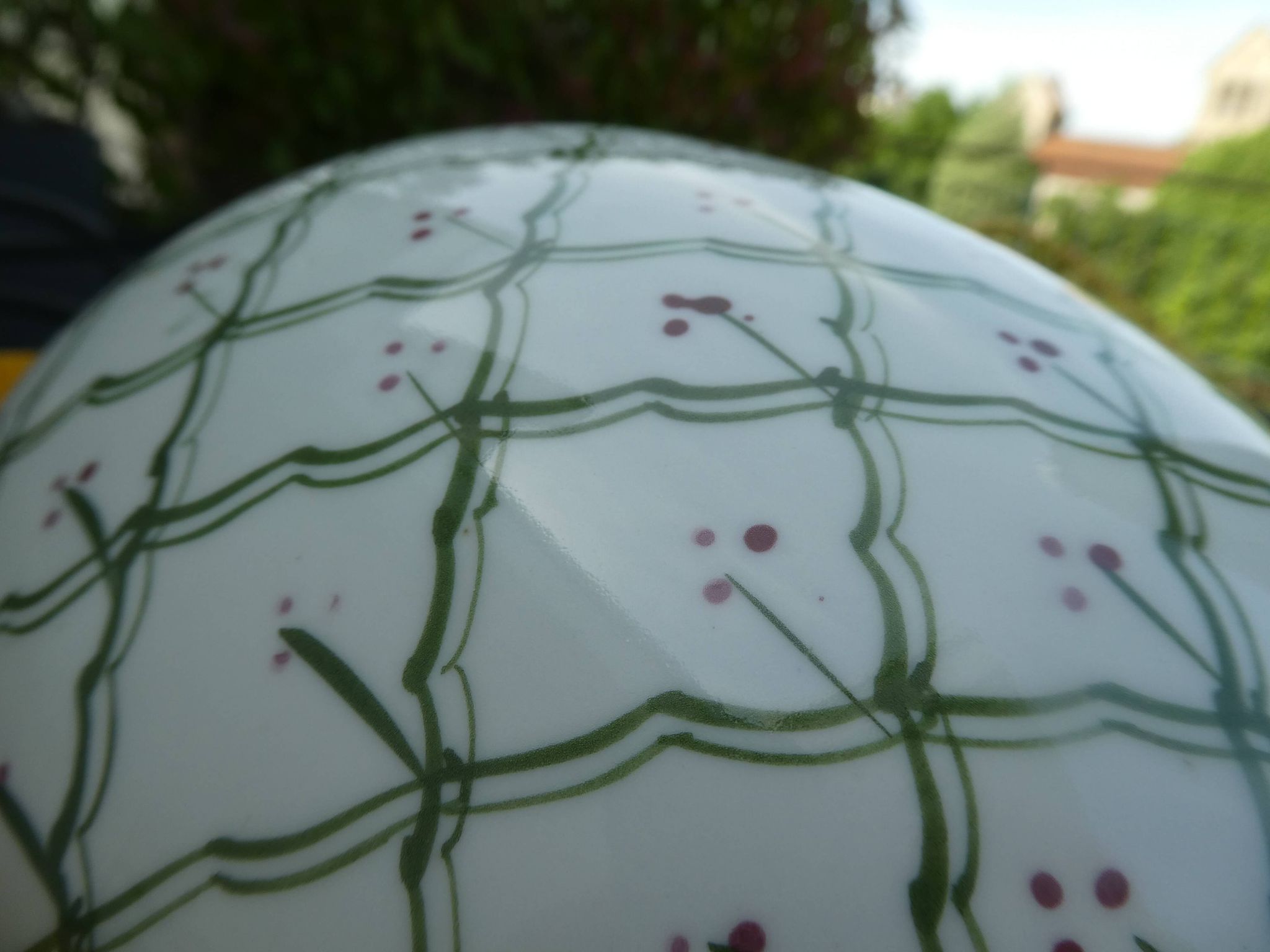 Hand-painted porcelain lamp foot