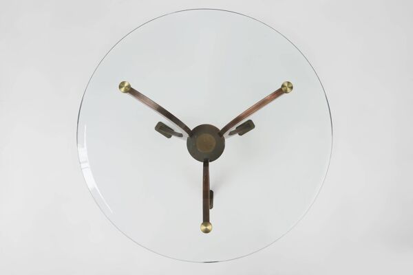 Table d'appoint Hollywood Regency par Belgo Chrom, Belgique vers 1980