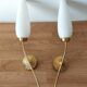 Pair of sconces in brass and opaline 1960