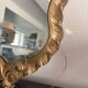 Antique Louis XV Rocaille Rococo Gilded Wall Mirror