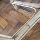 Table d'appoint vintage en rotin et bambou