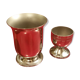 Cup and birth pewter egg Cup