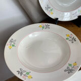 Shallow porcelain plates, Gien