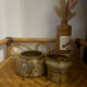 Water butter dish in stoneware