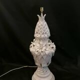 Large ceramic lamp from Manises with floral decoration  
-Circa 1960/1970