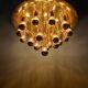 XXL Sputnik ceiling light in brass, Space Age design, 1970.