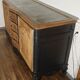 buffet in chene and metal patina black