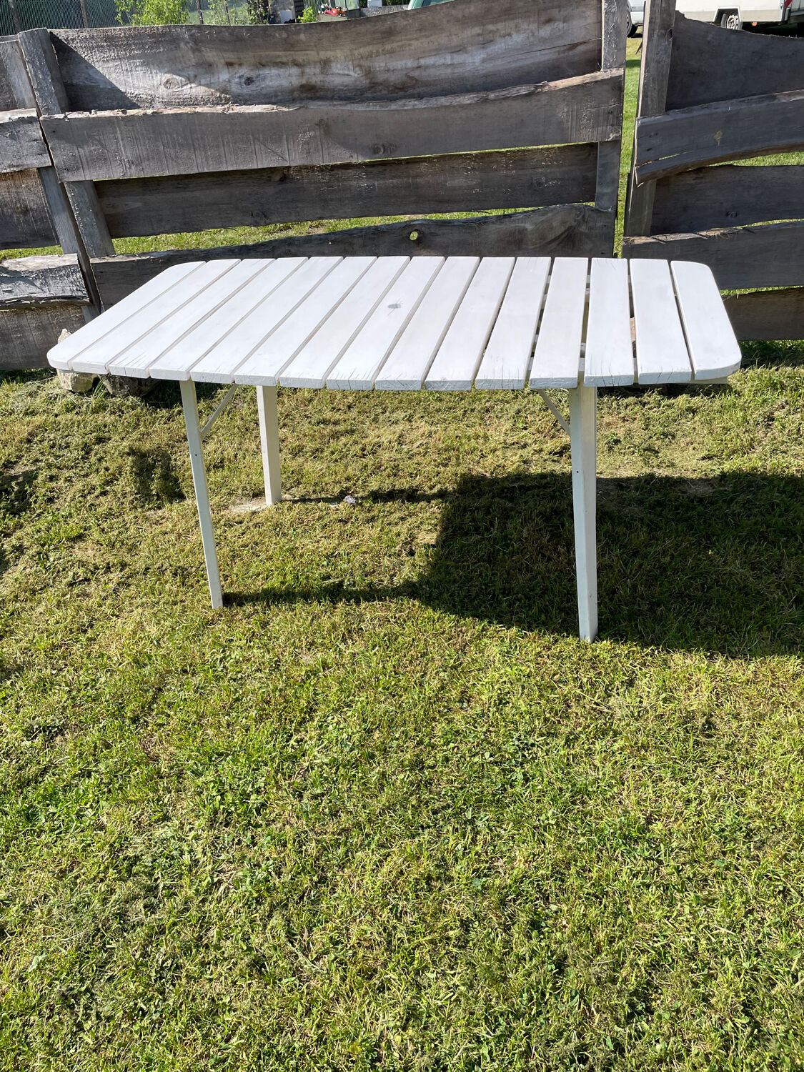 Vintage wood folding garden table