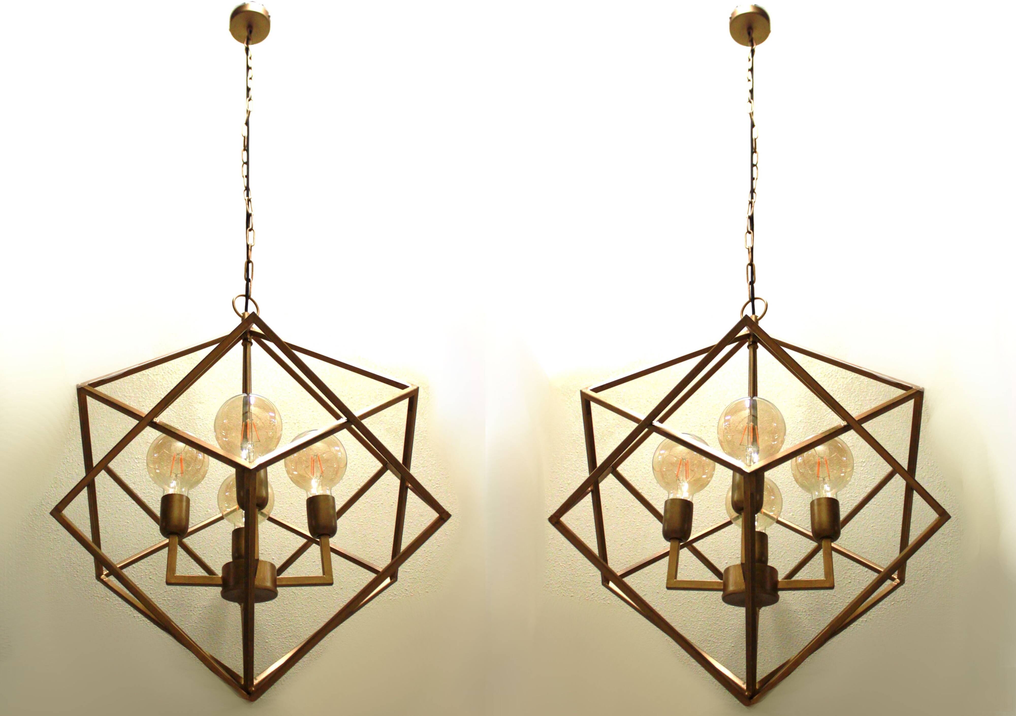 Modern chandelier, 3 lights, 20th century.