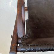 Vintage leather sling chair, 1980s