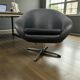 Vintage black armchair / lounge chair / 'Folke Jansson' armchair