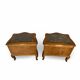 serpentine nightstands in walnut Art Deco