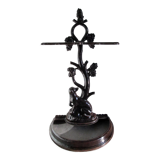 Enamelled cast iron umbrella stand