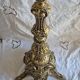 Rococo / Louis XVI brass tripod floor lamp, gilded