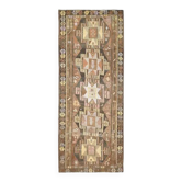 Tapis couloir vintage turc en laine et coton noué à la main des années 1970, 150x390.