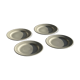 Set of 4 small white earthenware dessert plates D20