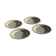 Set of 4 small white earthenware dessert plates D20