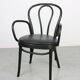 Black bentwood leather armchair
