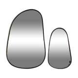 Mirror organic egg brass black 60x40cm