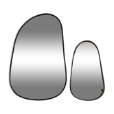 Mirror organic egg brass black 60x40cm