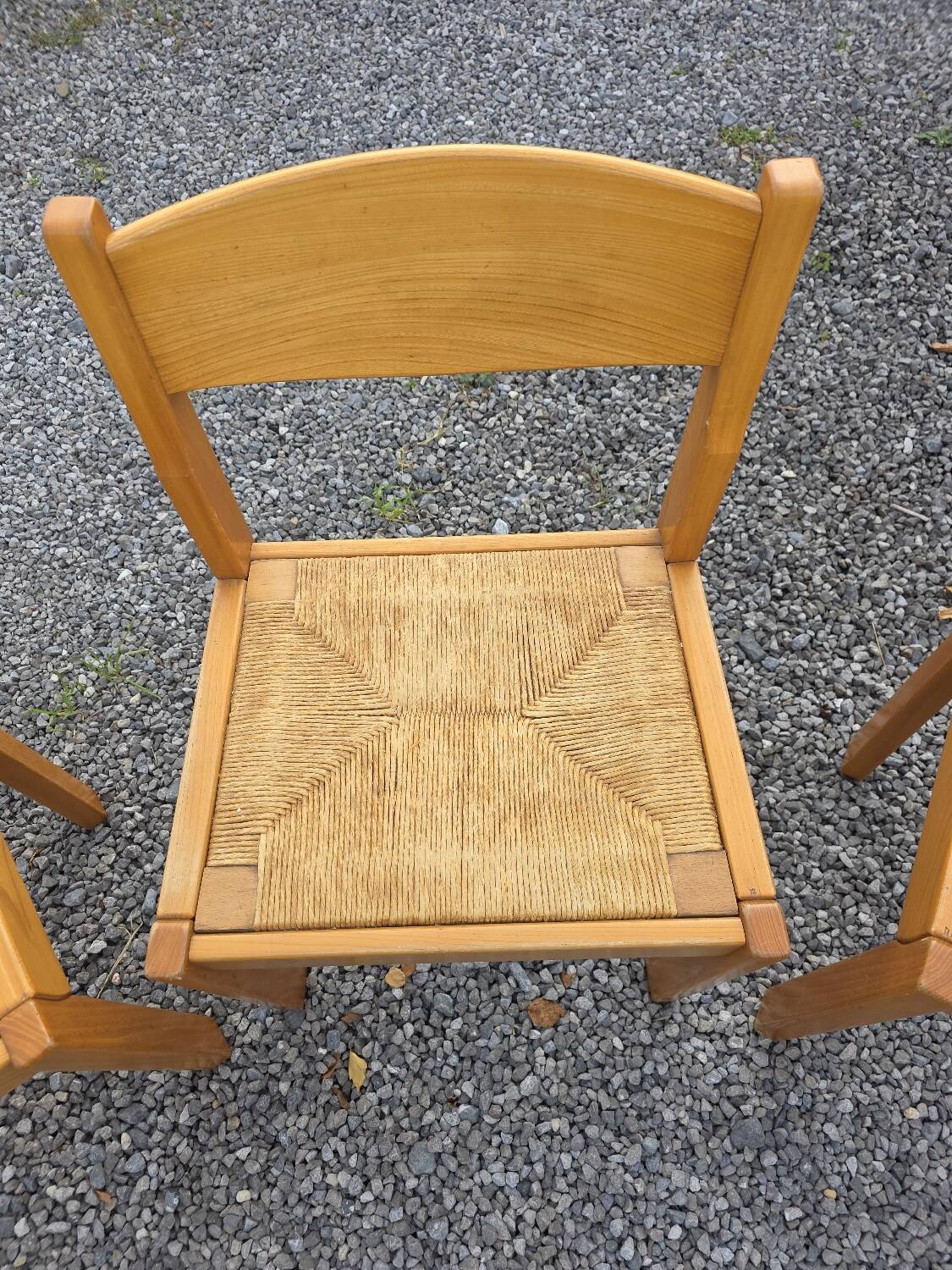 6 chaises vintage en orme maison Regain années 60
