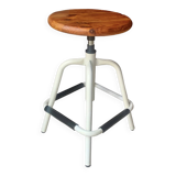 Vintage industrial swivel and height adjustable stool