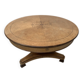 Charles X style dining table in maple wood veneer, 20th century