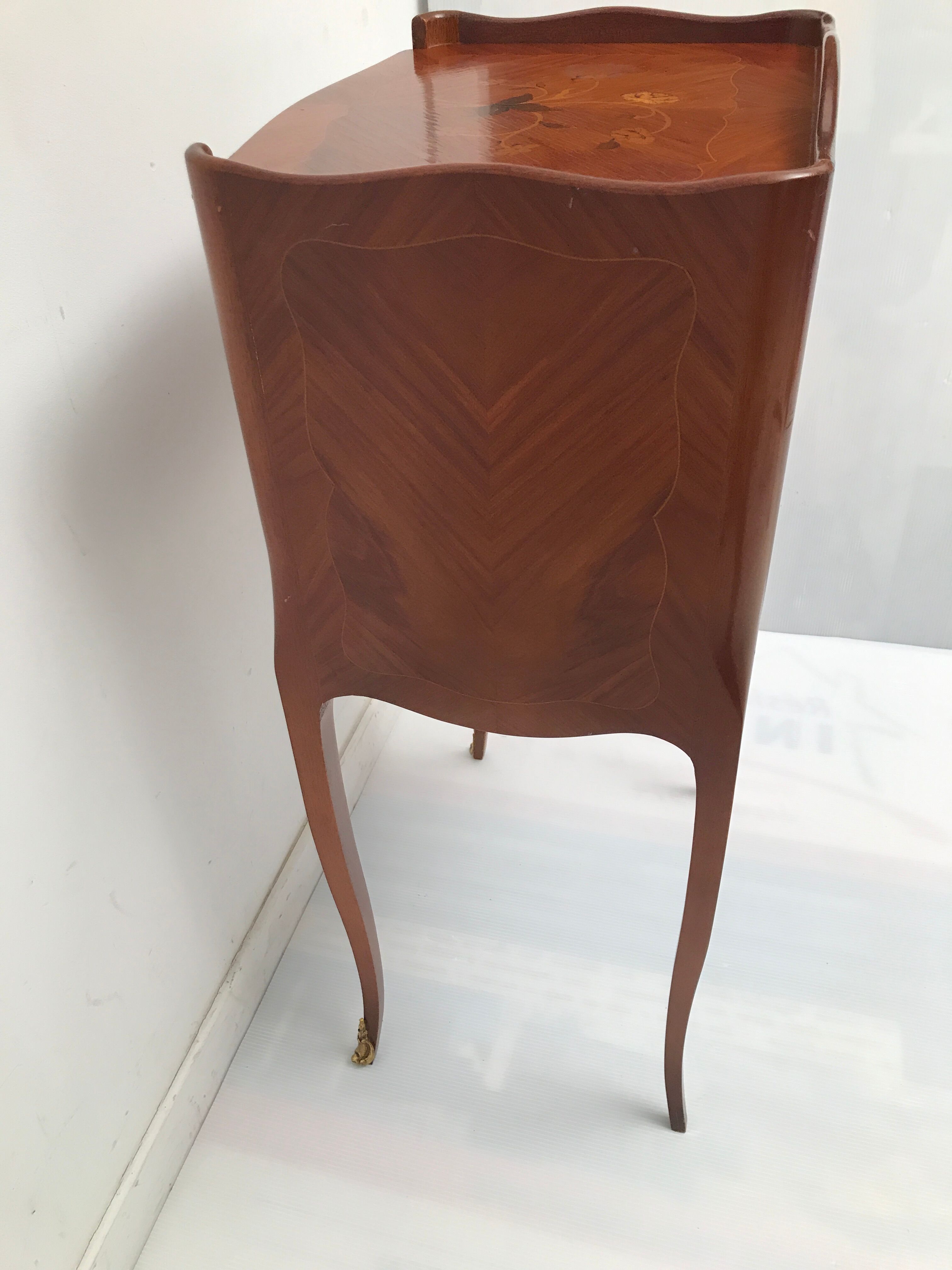 vintage louis XV style rose wooden table